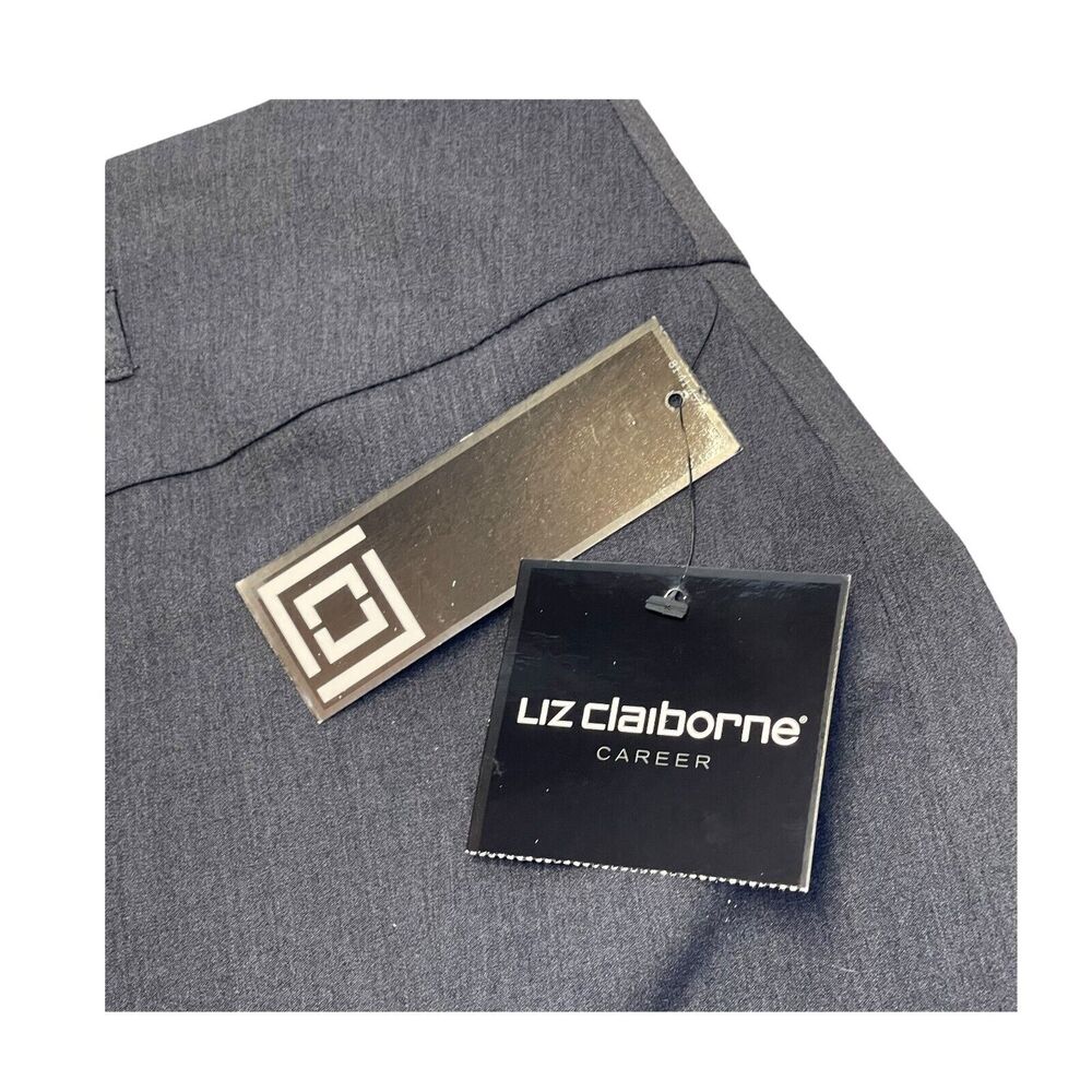 Liz Claiborne Straight & Pencil Skirt Women's 18 Gray Polyester Lined Back Zip - Picture 2 of 7